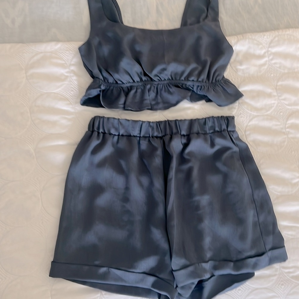 Women’s Two piece short set- blue blush